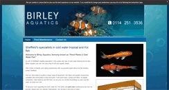 Desktop Screenshot of birleyaquatics.co.uk